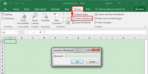 how to make the excel file password protected