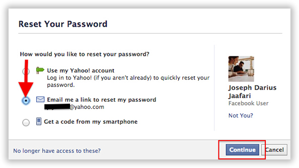 how can i get my facebook password without a phone number and email
